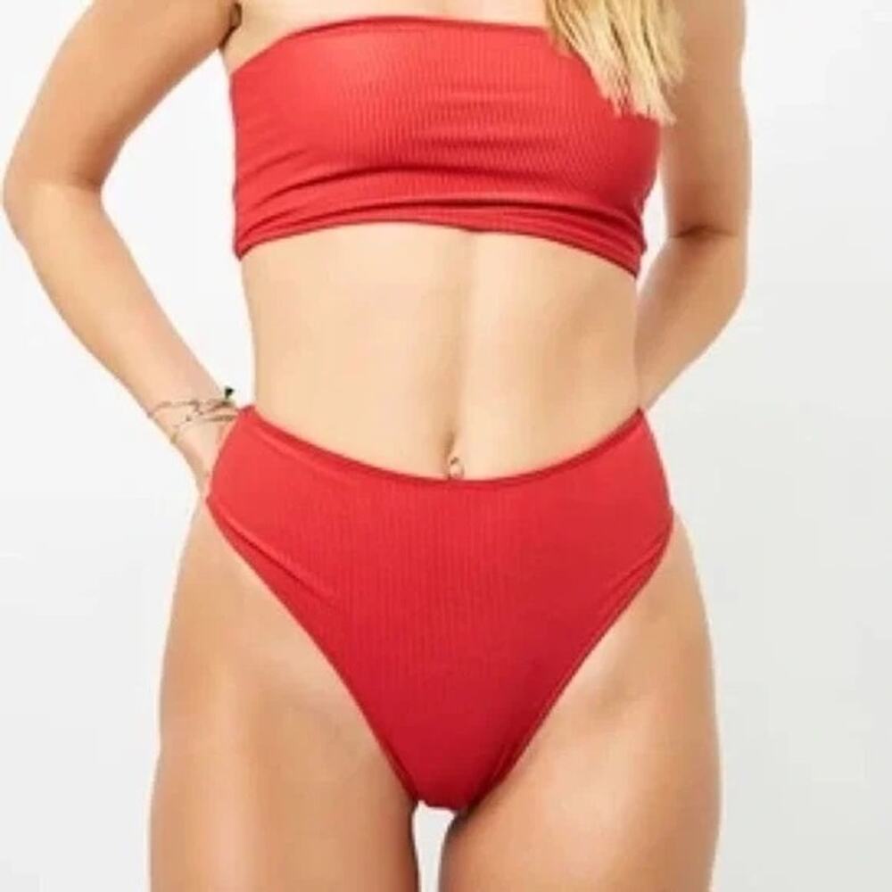 Frankie's Bikinis NWT Jenna Ribbed Bikini Bottom